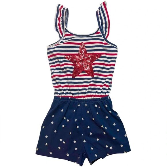 🔥 5 for $30 🔥 The Children’s Place Patriotic Star Romper | Size 3T - Picture 1 of 3